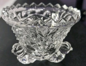 Vtg Trinket Jar Hofbauer The Byrdes Collection Crystal Round Footed Bird No Lid - Picture 1 of 12