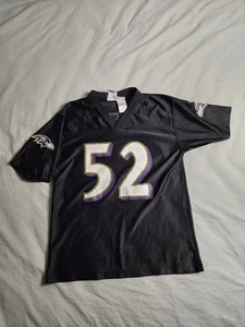 Vintage Ray Lewis Baltimore Ravens Trikot #52 Jungen Größe Large schwarz lila gebraucht, in einwandfreiem Zustand - Bild 1 von 9