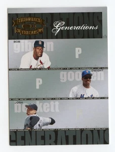 2004 Throwback Threads Generations Bob Gibson/Dwight Gooden/Josh Beckett /1500 - Picture 1 of 2