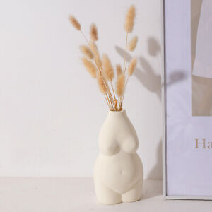 Nordic Ceramic Art Body Vase Desk Ornaments Nude Abstract Flower Pot Home Dec S-
