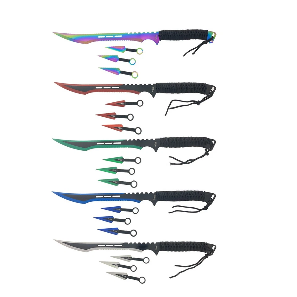 Machete de supervivencia Tactical Master con cuchillo de lanzar Foto 1 de 1