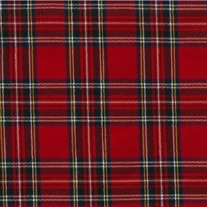 Poly Viscose Tartan Check Plaid Royal Stewart Scottish Fabric Material 150cm 60" - Picture 1 of 5