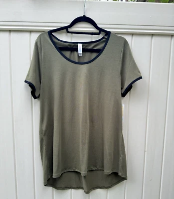 Top para mujer LuLaRoe Classic T talla L verde liso nuevo con etiquetas tercera foto muestra color verdadero Foto 1 de 4