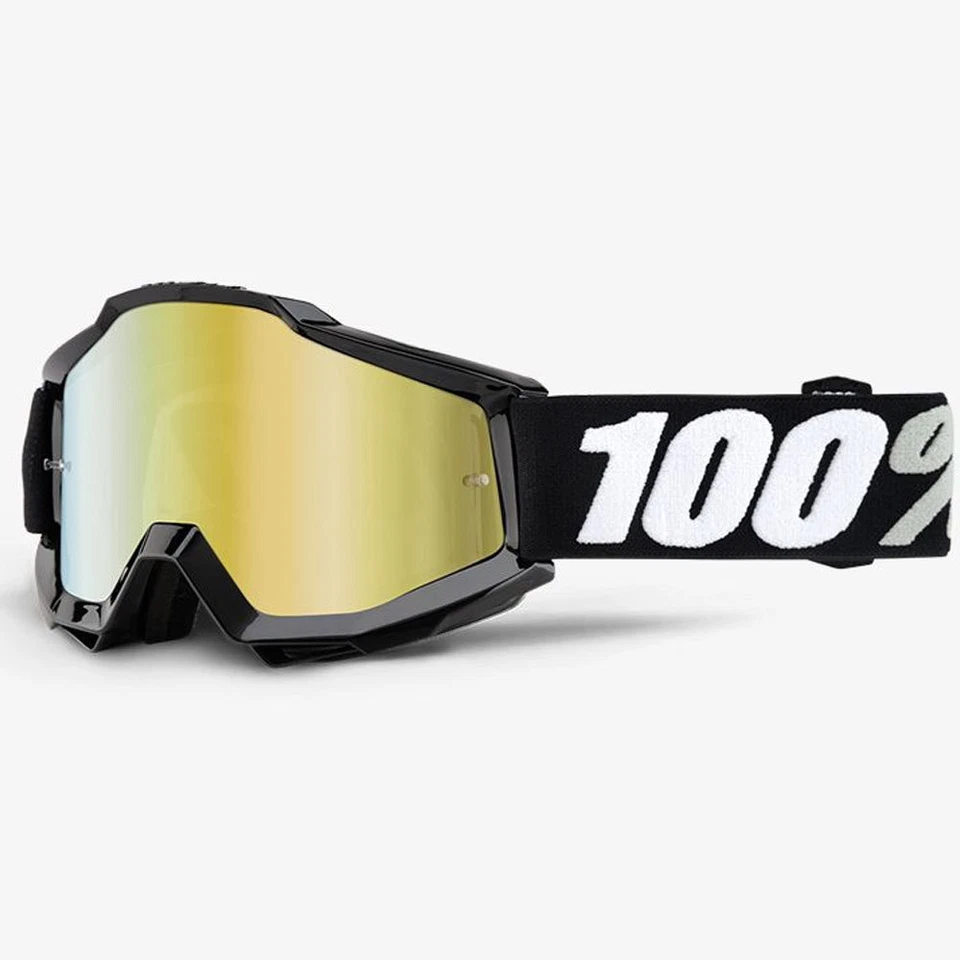 100% Percent ACCURI Motocross MX Gafas Negro Tornado Espejo Dorado/Claro - Imagen 1 de 1