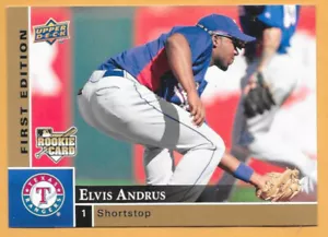 ELVIS ANDRUS TEXAS RANGERS #388 - UPPER DECK FIRST EDITION NM-MT 2009 - Picture 1 of 2