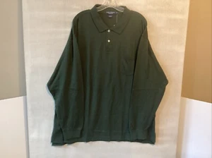 daniel cremieux collection shirt xxl men’s polo  green 2 button - Picture 1 of 7
