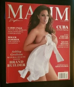 2016 MAXIM MAGAZINE Ashley Graham CUBA An Exotic Mystery KEANU REEVES Motorcycle - Picture 1 of 1