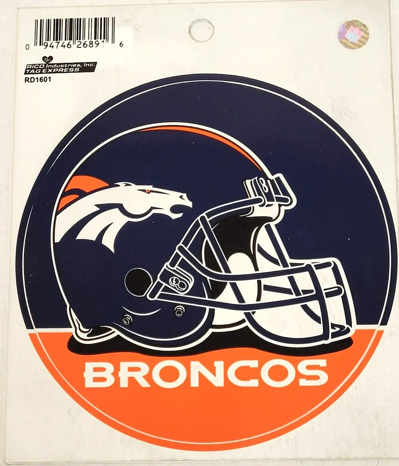 NFL Denver Broncos - 4.5" Round Vinyl Decal, New — 第 1/1 张图片