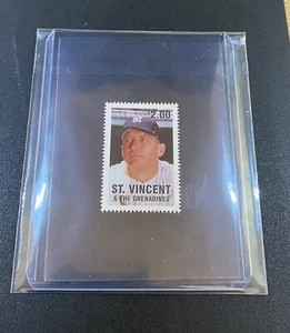 MICKEY MANTLE (HOF) VINTAGE Baseball Stamp /Sticker Intl 1st Edition (RARE)MINT+ - Picture 1 of 9