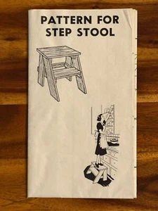 Vintage Wooden Step Stool Pattern Instructions Do-It-Yourself Woodworking Crafts - Picture 1 of 4