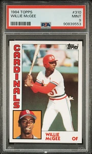 1984 TOPPS #310 WILLIE McGEE CARDINALS Graded PSA 9 - Picture 1 of 2