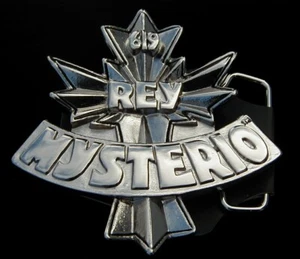 WWE WRESTLING REY MYSTERIO BELT BUCKLE CHROME FINISH LICENSED NEW! - Picture 1 of 2