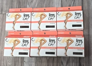 LOT OF 6 - Hanes LEGGS TO GO Ultra Sheer Pantyhose COFFEE MED/TALL Sheer Toe - Picture 1 of 3