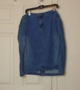 Women's long Denim Jean Skirt Blue Modest sz 24w - Picture 1 of 2