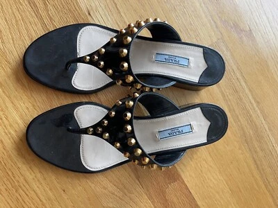 Prada Studded Slide Sz 9 Wide - Image 1 of 4