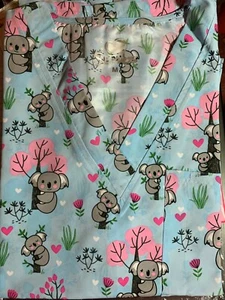 SCRUB TOP SIZES: XS, S, M, L, 2XL KOALA HUGS NWT NURSE MEDICAL VET CNA DENTAL - Picture 1 of 13