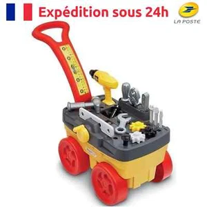 Chariot Mécanique Jouets Boîte à Outils pour Enfants Dès 18 Mois - Foto 1 di 5