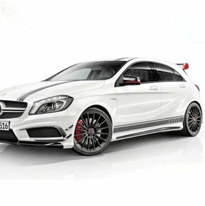 Racing Stripes Car Sticker For Mercedes Benz Bonnet Roof Rear Side Door Decals - Picture 1 of 7