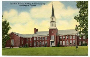 Butler University School of Religion Indianapolis Indiana Vintage Linen Postcard - Picture 1 of 2