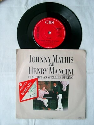 JOHNNY MATHIS & HENRY MANCINI - It Might As Well Be Spring 7" - 1986 UK - Image 1 of 2