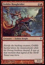 1x FOIL Goblin Roughrider Worldwake MtG Magic Red Common 1 x1 Card Cards