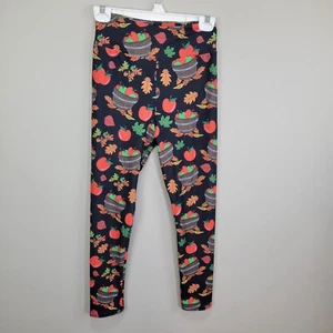 JAAM Apple Basket Print Polyester Spandex Ankle Leggings One Size Fits All - Picture 1 of 7