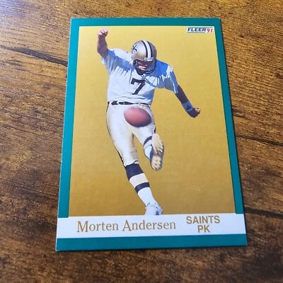 1991 Fleer Football Card #291 Morten Andersen - Image 1 of 2