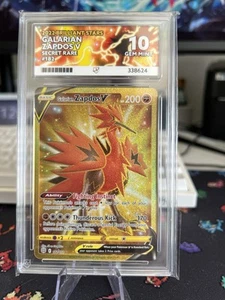 ACE 10 Galarian Zapdos V Brilliant Stars 182/172 Secret Rare - Pokémon TCG card - Picture 1 of 2