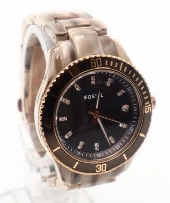 Fossil ES3090 Stella Brown Dial Resin Ladies Wrist Watch - Image 1 of 4