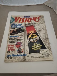 Sega Visions Magazine June July 1993 Jurassic Park Cover Vintage - Picture 1 of 2