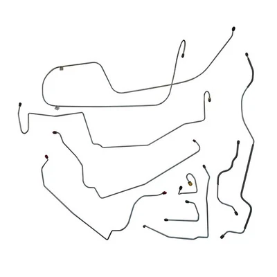 Brake Line Kit Complete Factory Power Disc 1971-74 AMC Javelin Stainless 9pc - Image 1 of 4