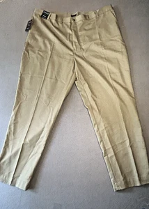 Pantalones IZOD American Chino Calce Clásico Frente Plano Grandes y Altos 50x32 NUEVOS CON ETIQUETAS NUEVOS - Imagen 1 de 10