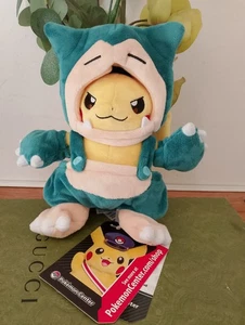 Pokemon Center Poke Maniac Pikachu Snorlax Costume Plush BRAND NEW WITH TAGS 8" - Picture 1 of 7