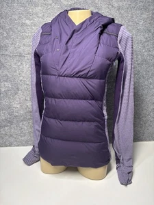 Chaqueta Lululemon Mujer 4 Púrpura Pelusa Pullover Atlético 800 Plumón de Ganso Relleno - Imagen 1 de 8
