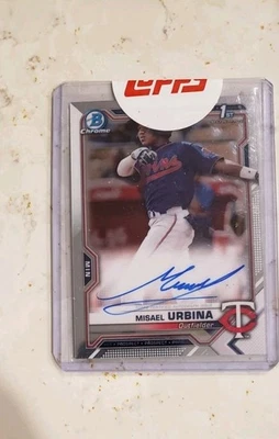 2021 Bowman Chrome Misael Urbina Minnesota Twins 1st Auto RC - Image 1 of 2