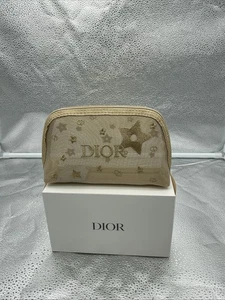 DIOR Nueva Bolsa de Malla de Belleza Bordada Estrellas Edición Limitada Nueva en Caja - Imagen 1 de 3