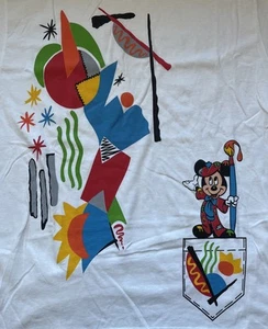 Vtg Mickey’s Work Out Wear Art T-shirt One Size Fits All USA SS NWOT - Picture 1 of 8