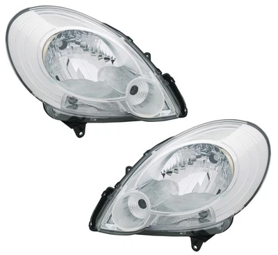 Scheinwerfer Set für Renault Kangoo 2 2008-2013 Chrom LWR Stellmotor H4 - Bild 1 von 4