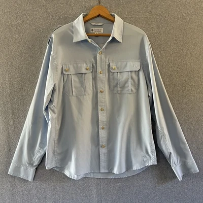 Camisa Coolibar Para Hombre Talla Grande Botón Frontal Azul Claro UPF 50+ Protección Solar Foto 1 de 4