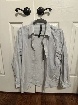 NWT lululemon New Venture Classic-Fit LS Shirt size XS blue/white stripes - Image 1 of 4