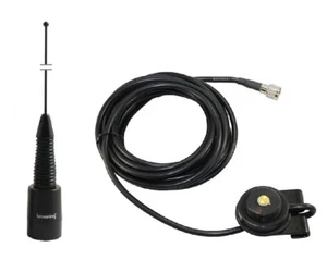 Wideband Black Mobile Radio Antenna UHF 406-470 NMO Trunk Mount MiniUHF Motorola - Picture 1 of 3