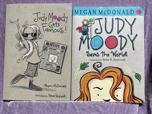 Lot of 2 Judy Moody #3 Saves the World Judy Moody Gets FamouMegan McDonald - Picture 1 of 8
