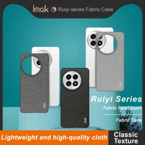IMAK For OnePlus 13 5G, Luxury Texture Matte Fabric Touch Cloth Back Case Cover - Picture 1 of 20