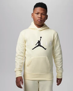 AIR JORDAN Big Kids' Pullover Hoodie Sz S 8-10yrs Yellow/Legend Sand *Free Ship* - Picture 1 of 8