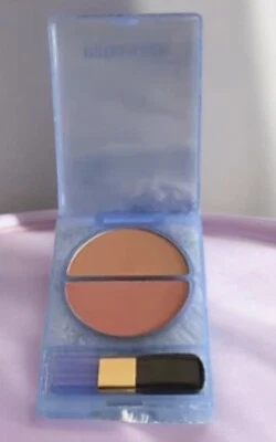 Vintage Estee Lauder Blush All Day Rosemarble Tawny Duo Brush .09 2.5g Makeup - Image 1 of 4