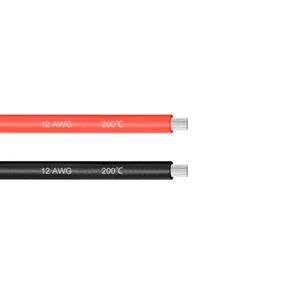 Cable silicona 12 AWG Cable eléctrico 7 pies cable cobre trenzado negro y rojo - Imagen 1 de 5
