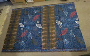 Afrikanischer Stoff - klassischer pflanzlicher Wachs-Blockdruck Vögel 100 % Baumwolle 42 Zoll x 60 Zoll - Bild 1 von 8