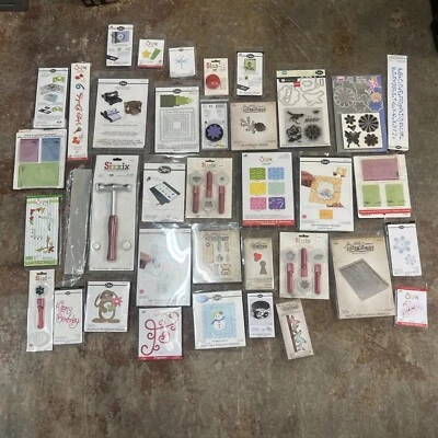 HUGE SIZZIX BRAND Dies And More Lot of 37 TOTAL Items Assortment New And Used - Image 1 of 4
