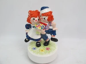Vintage Schmid 1980 Limited Edition Music Box The Raggedy Ann & Andy Shuffle - Picture 1 of 6