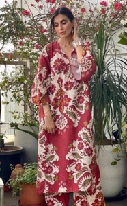 ✩Stunning *ZARA* Colourful Oversized Patterned Linen Maxi Kaftan Dress M✩ - Picture 1 of 11